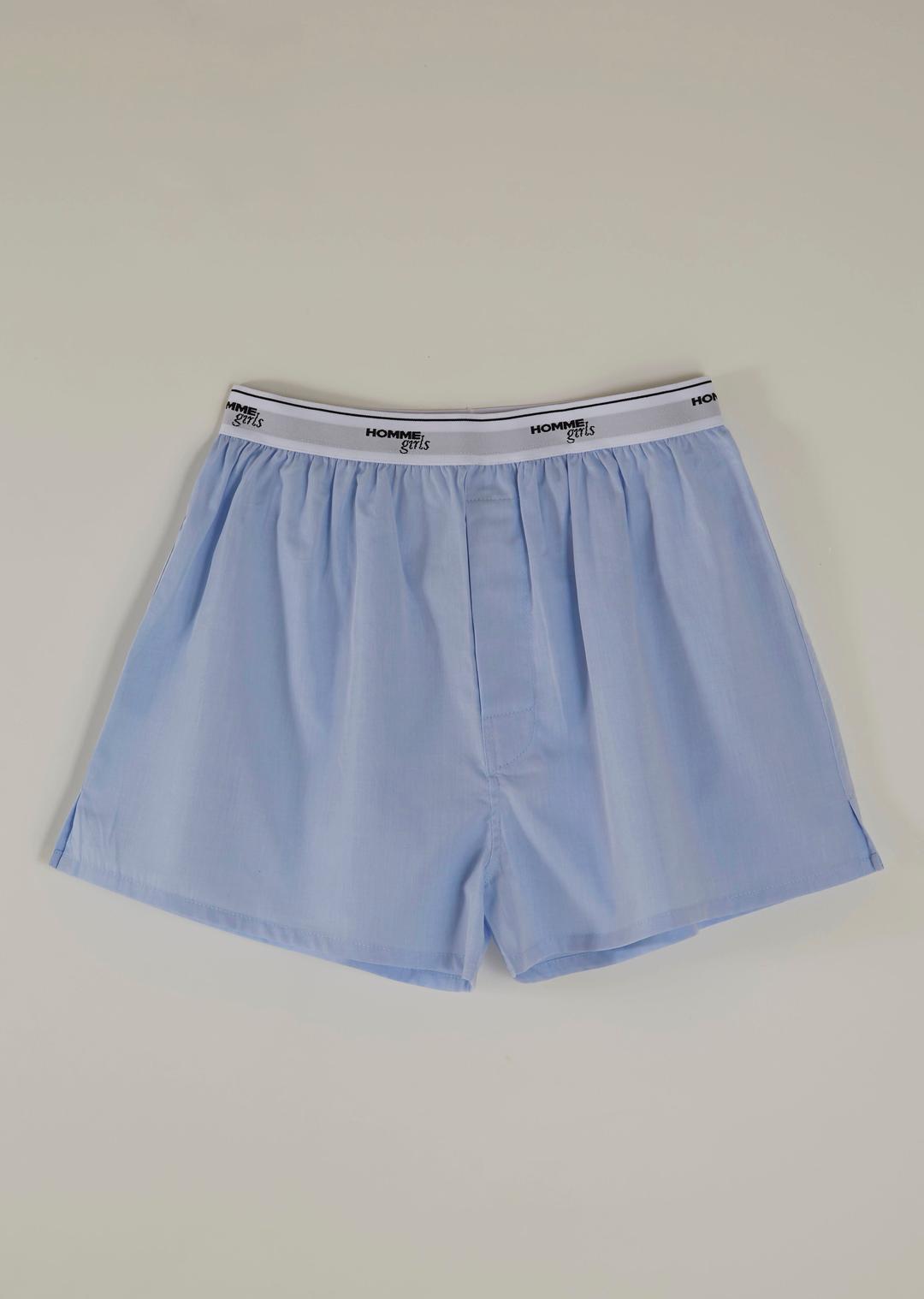 Chambray Blue Boxer Shorts - Small / Blue