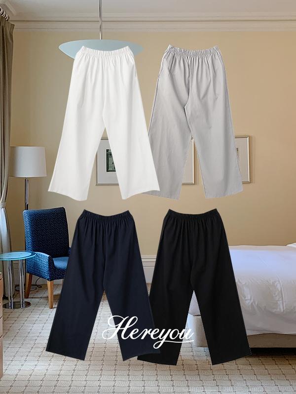 유리에 당일출고💗 [here you] 유어 코튼 밴딩 pants - 4color (코튼팬츠/밴딩팬츠/이지웨어/봄팬츠/데일리/바지맛집)