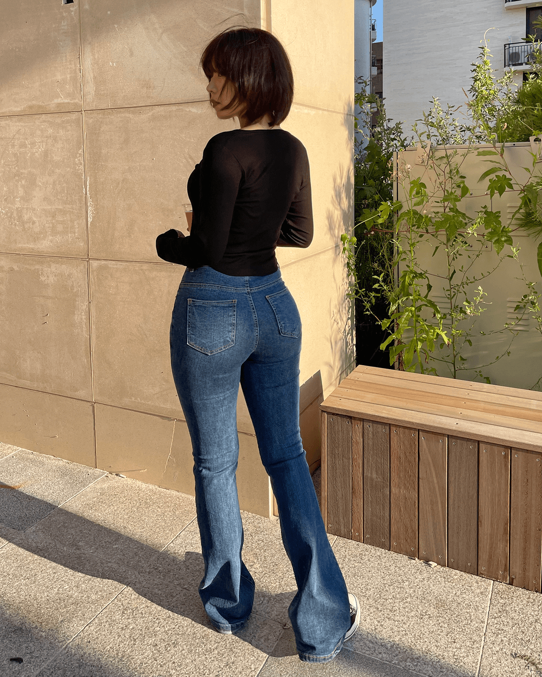 미디라이즈 맥시 부츠컷진