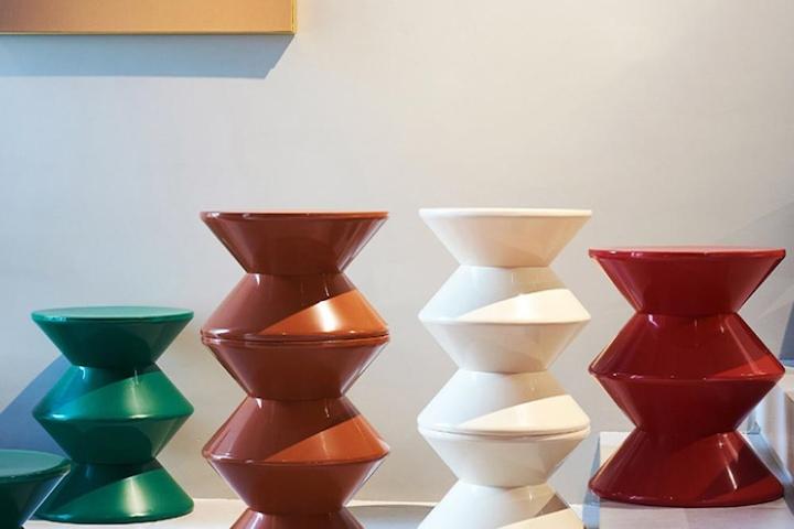 [오늘의딜][해외] 미드센추리 모래시계 사이드테이블 체어겸용 6색 2size