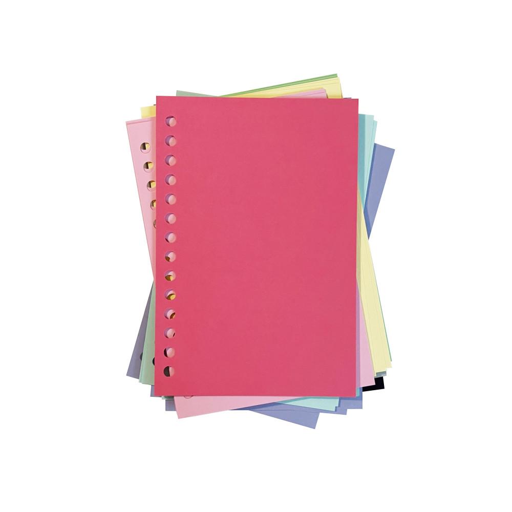 (루즈링속지) a piece of (journal) paper - 컬러 속지(40장) A6 다이어리속지