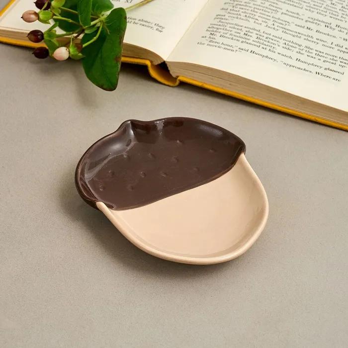 L 뚱다람쥐 미니접시 도토리 W12