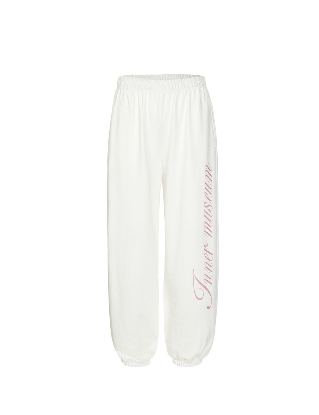 이너뮤지엄 프린트 조거 팬츠 (화이트) | 루앱