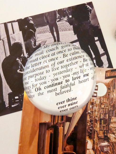 [선데이페르소나] 러브레터 빈티지 타이포 유리문진 크리스탈 오브제