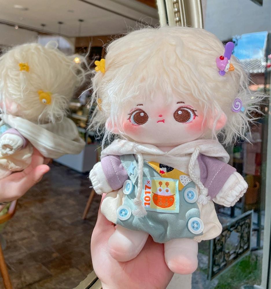 15cm 인형옷 멜빵후드 아이돌 인형