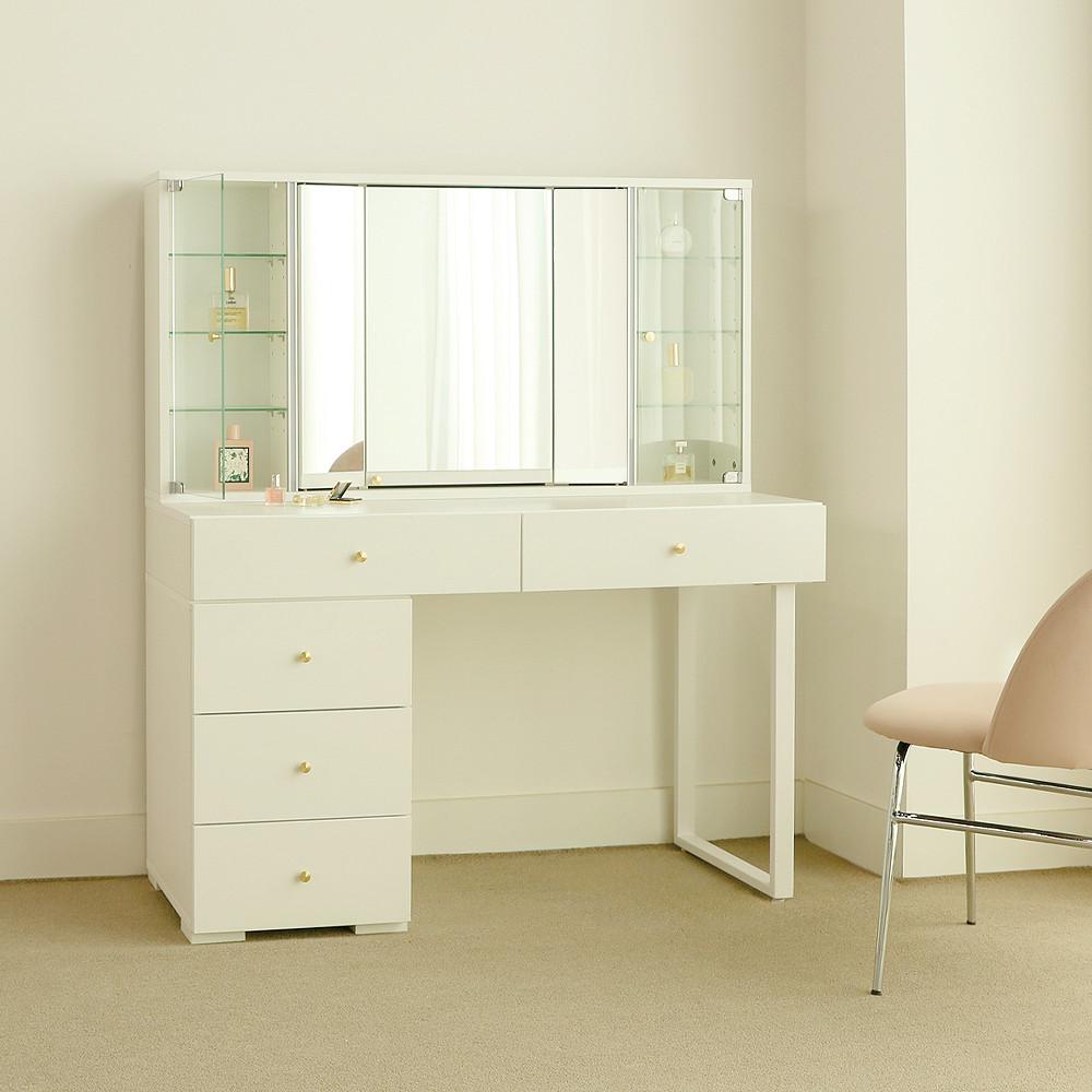 샤르망 시즌6 1200 수납 화장대 LED 조명 거울 A타입