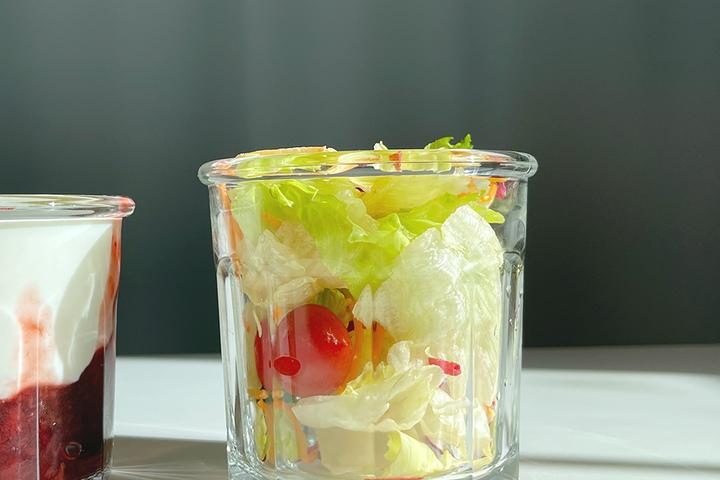 1+1 스퀘어 유리컵 420ml 프랑스 아인슈페너잔