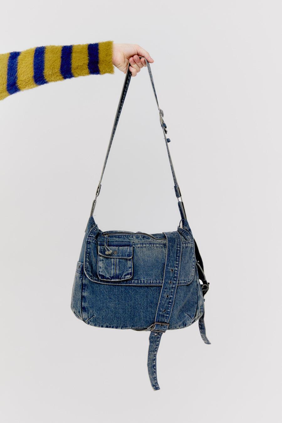 제이디드런던 Stellar Denim Messenger Bag - ONE SIZE / Blue - 위시버킷