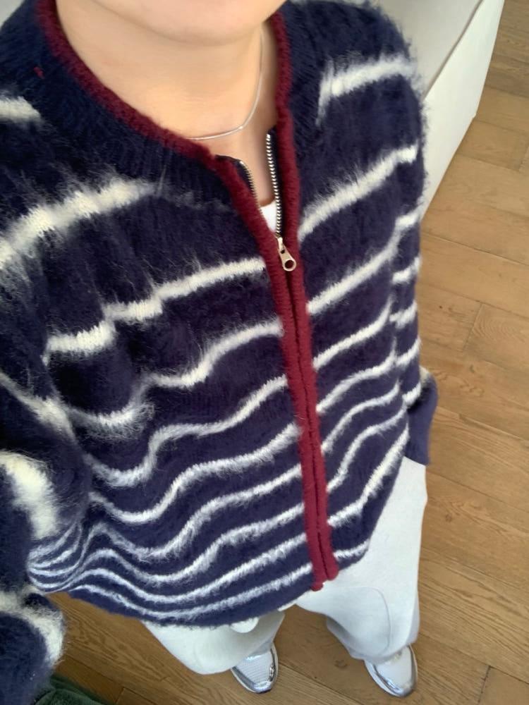unisex brush zipup cardigan 4color - 무료반품