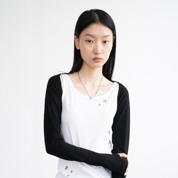 [7/31 출고 예정] Eyelet Span Sleeveless (Ivory)