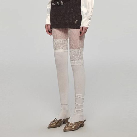 1JINNSTUDIO long lace socks
