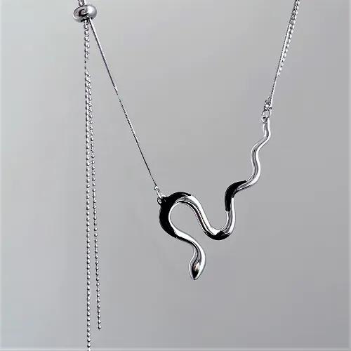 Black Snake layered Necklace  [0039A]