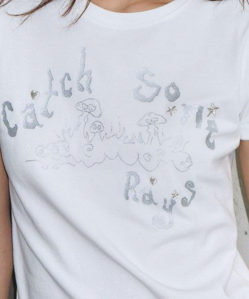Catch Embroidery T-Shirt [Off White]