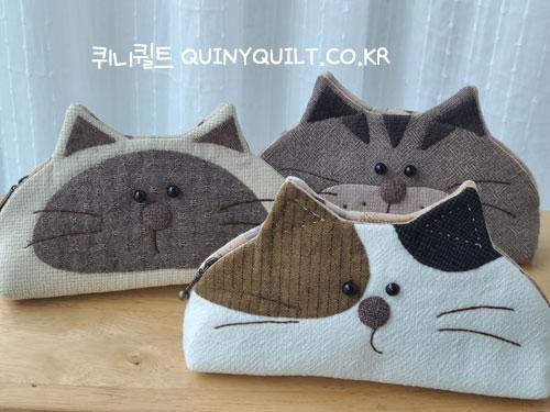 얼룩,샴샴,고등어 냥이 필통