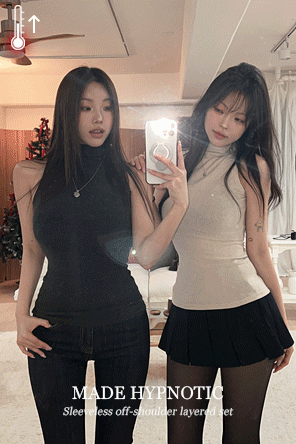 히프나틱 [MADE:자체제작]나시 오프숄더 레이어드 세트[별도구매]