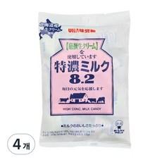 UHA 미카쿠도 토쿠노 밀크 캔디 8.2, 115g, 4개
