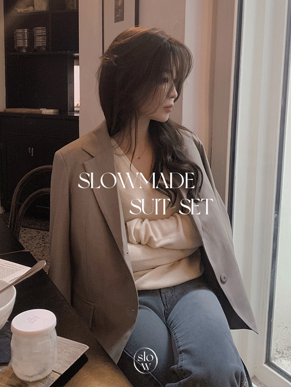 [문의폭주] #SLOWMADE. 모션 인생수트세트 자켓 (set-up) - 3 color (프리오더: 7~10일 소요)