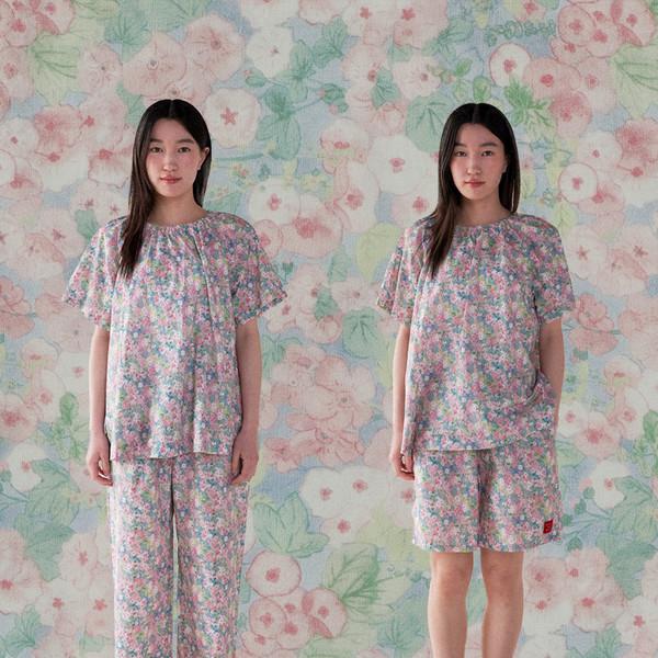 3pcs. 모네 코튼 홈웨어, 스카이블루