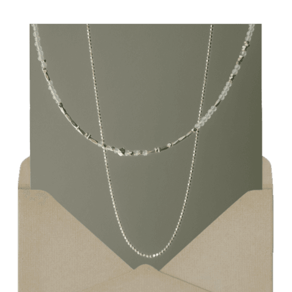 10月) 부드러운 용기, lucy stone necklace set