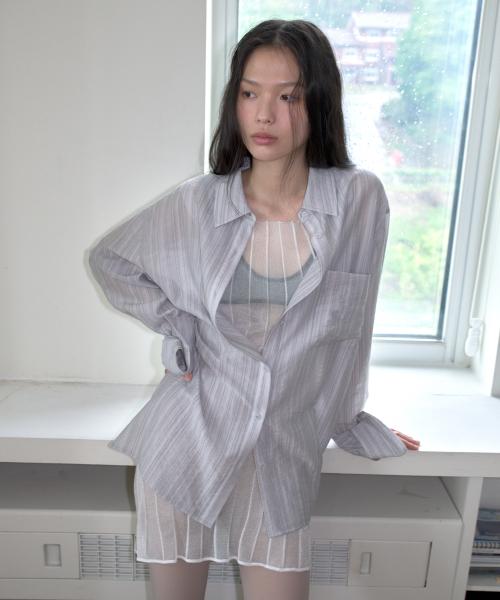 OVERSIZED TEXTURED SHIRT_GREY