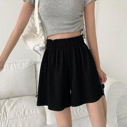 옷자락 (osjarak) / 여자 여름 플리츠 지지미 허리밴딩 숏팬츠 반바지[중지]3