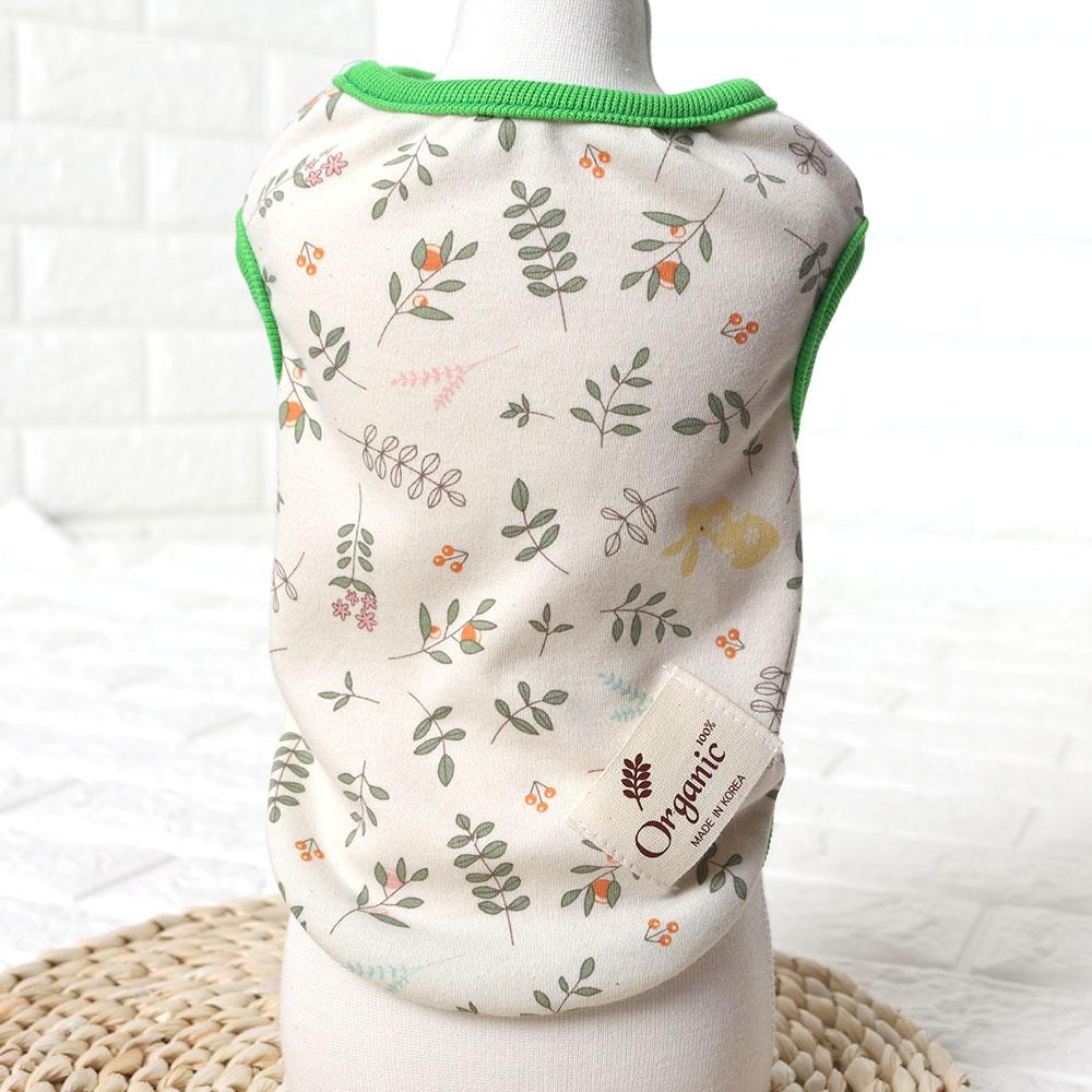 깜찍한 강아지옷 오가닉 강아지실내복 강아지내복 애견여름나시 숲속의향기XS