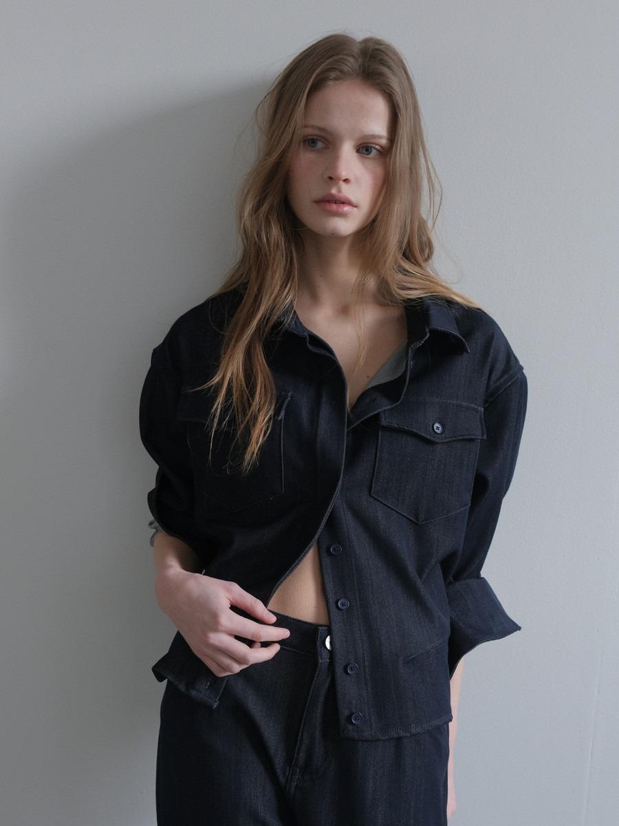 논페이드 로우 셔츠 자켓