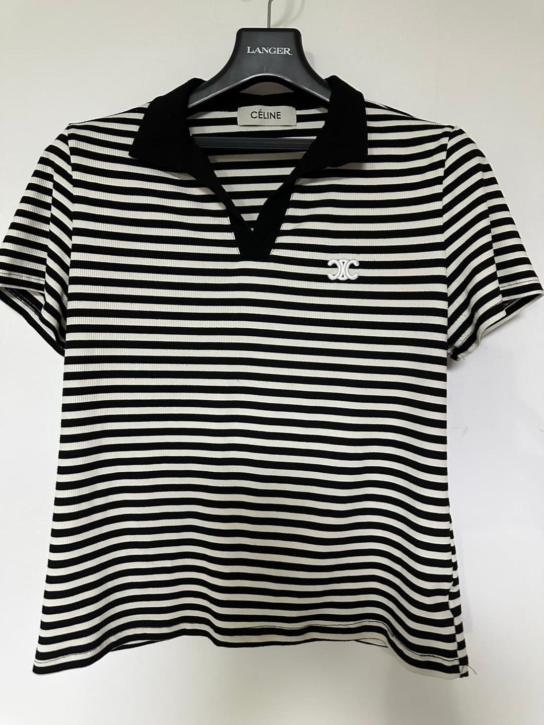 셀린느 스트라이프 반팔 카라티 | 후루츠패밀리