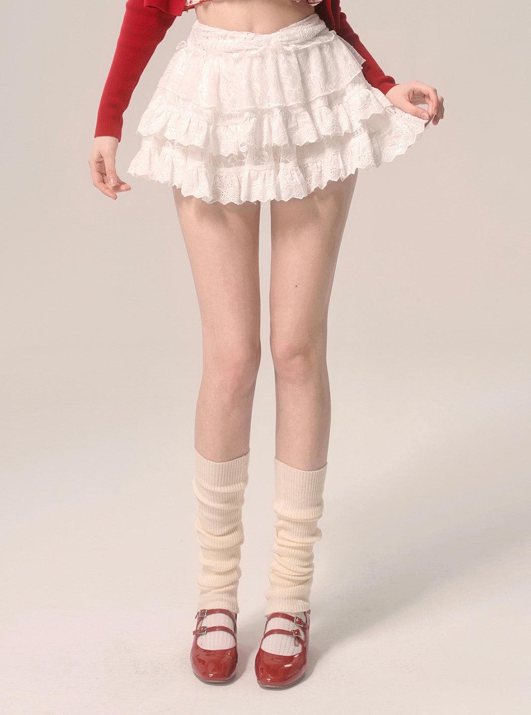 White Versatile Lace Ballet Style Cake Skirt DIA0077