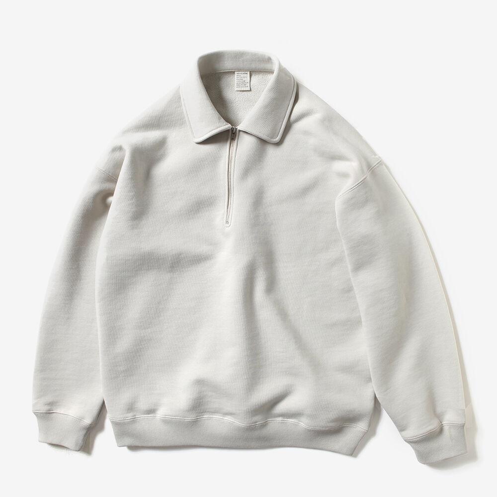 TD5-TS2104 하프집업 스웨트-라이트그레이