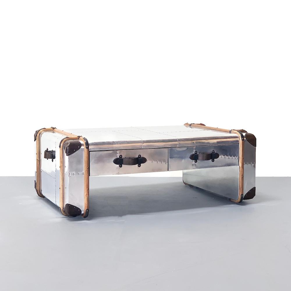 히어퍼니처 카페 인테리어 가죽 실버 커피 테이블[HFT-24]