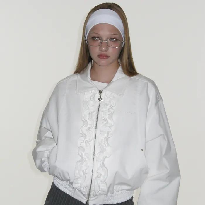 FRILL BALLOON BLOUSON_WHITE