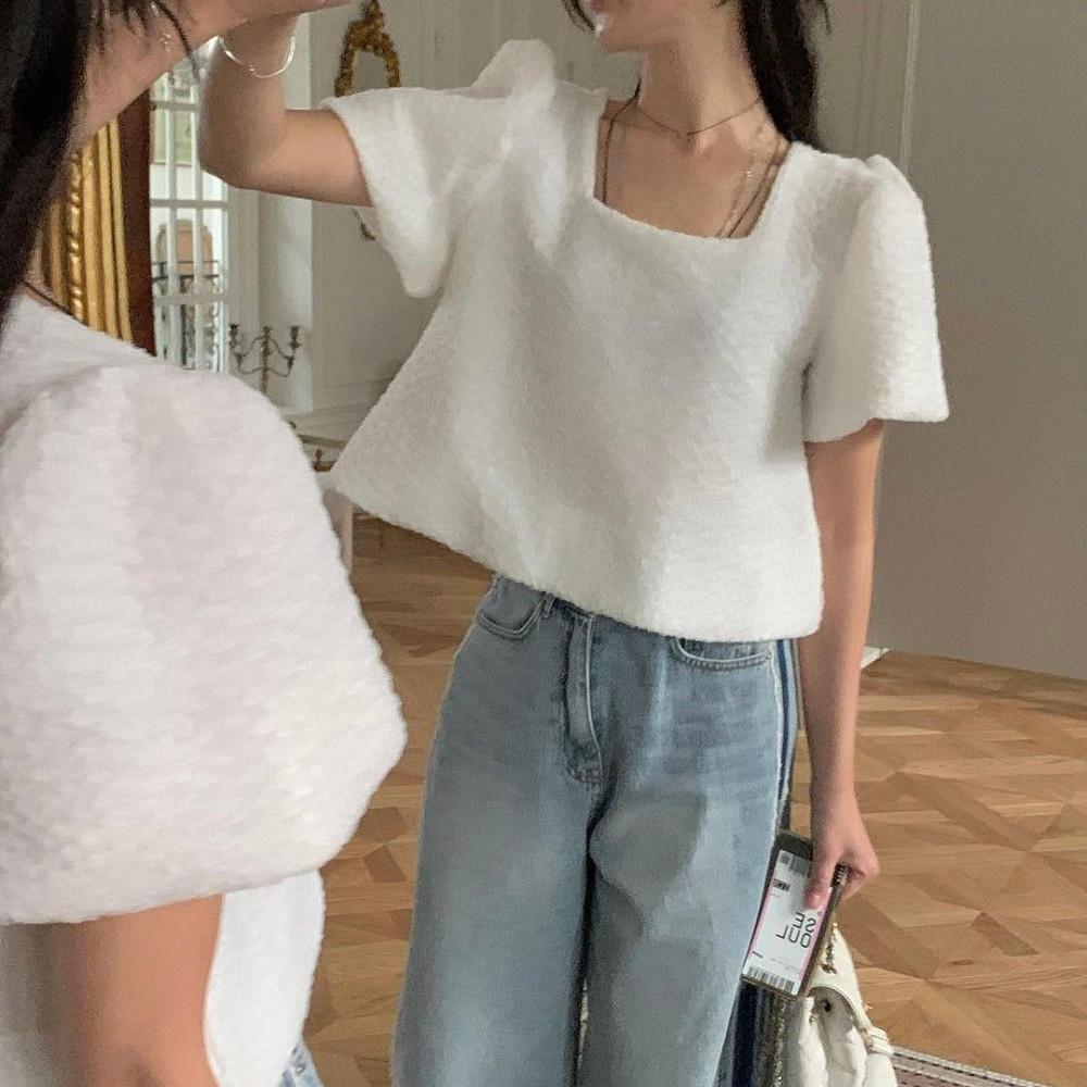 아이 블랙 당일 / 포스터 선데이 퍼프 블라우스 (3color)