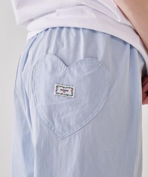 론론(RONRON)  BACK HEART STITCH POCKET BANDING PANTS SOFT BLUE - 사이즈 & 후기 | 무신사