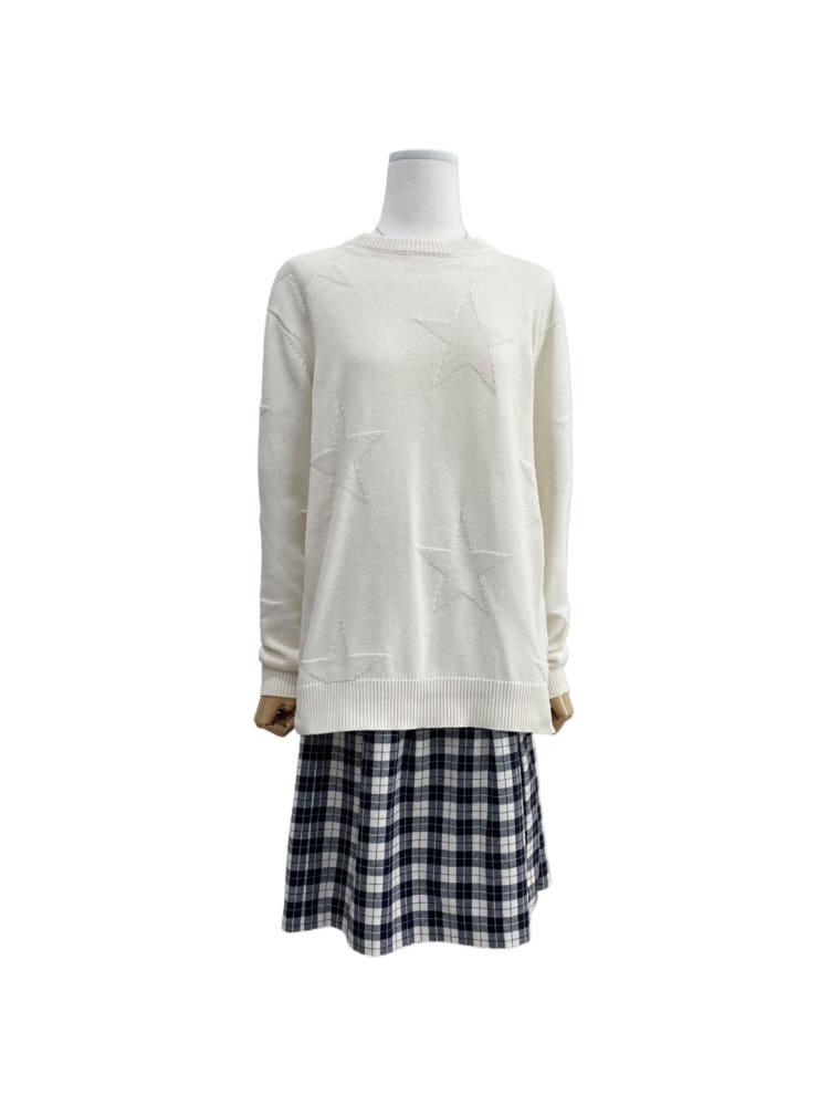 [중고] B:MING by BEAMS 아이보리 별 니트