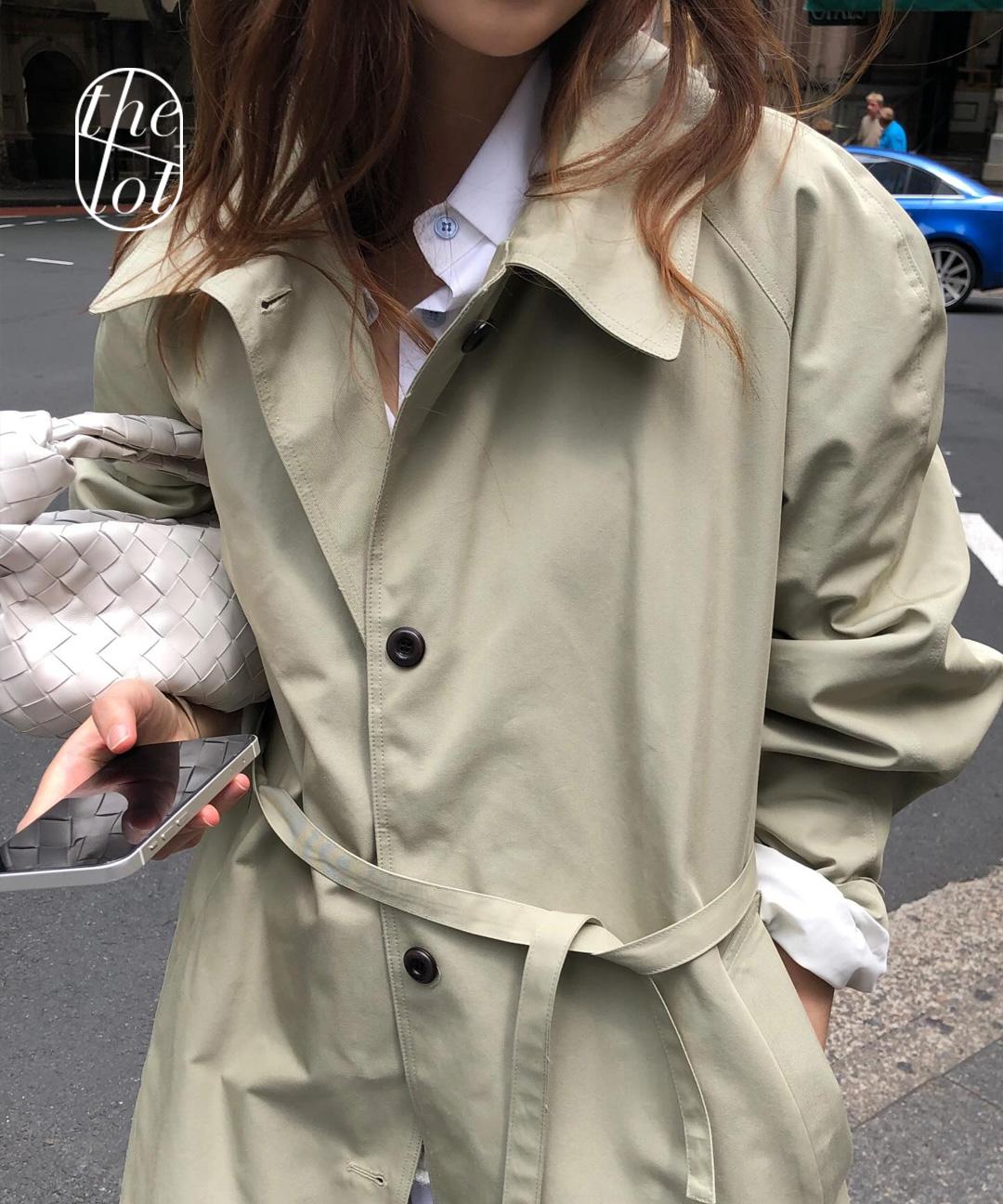 더롯 [overtake] 오버테이크 넥 벨트 트렌치 코트 (3color) 바바리/오버핏/카라/스트랩/롱/래글런/간절기/아우터/출근룩/하객룩/모임룩/봄신상