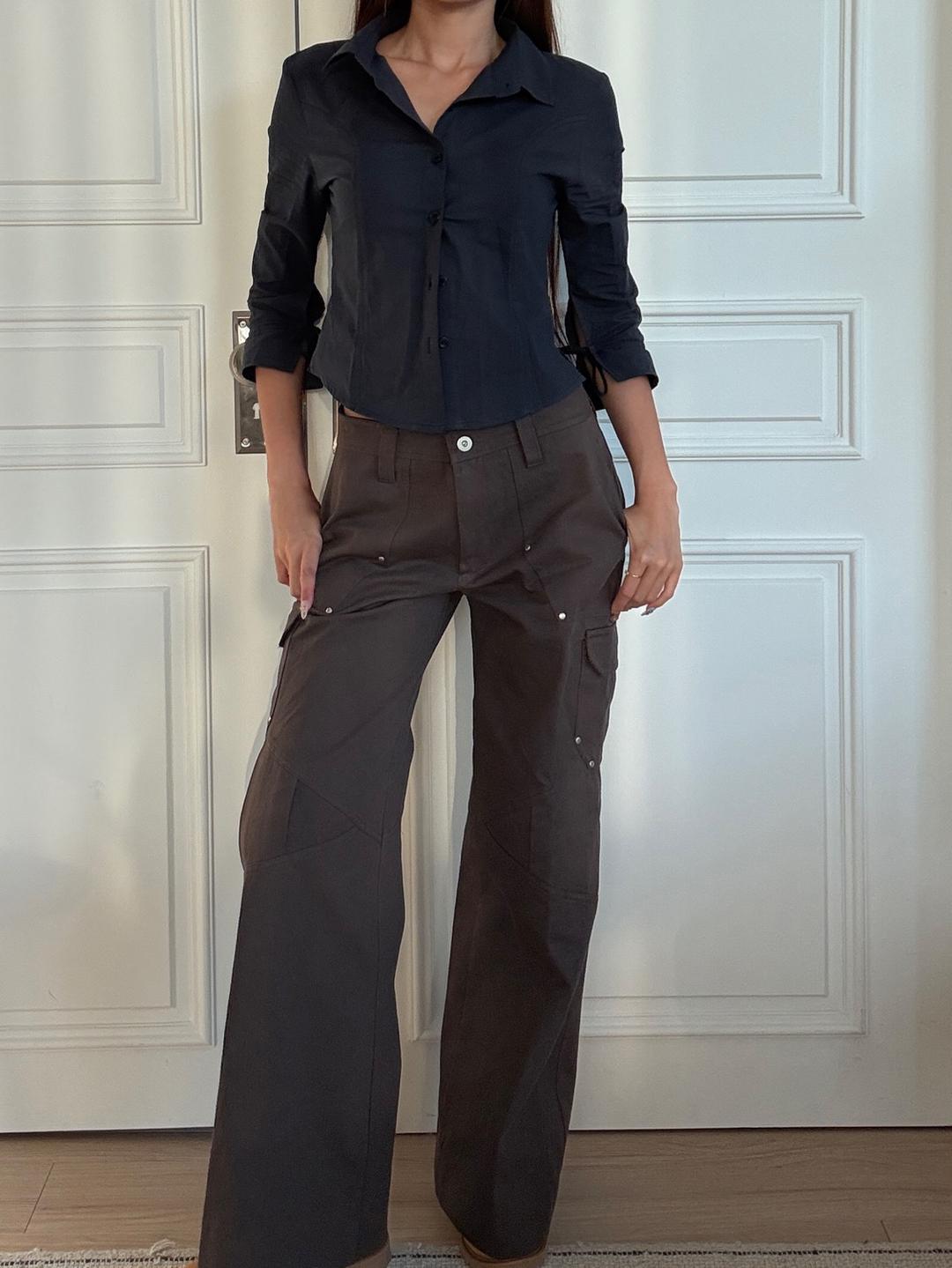 Elio Linecut Cargo Pants (Charcoal)