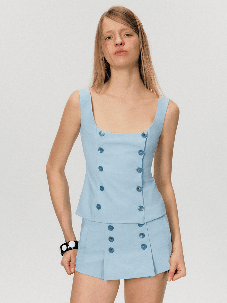 TheNeverMore Stylish Tank Top & Skirt Two-Piece Set