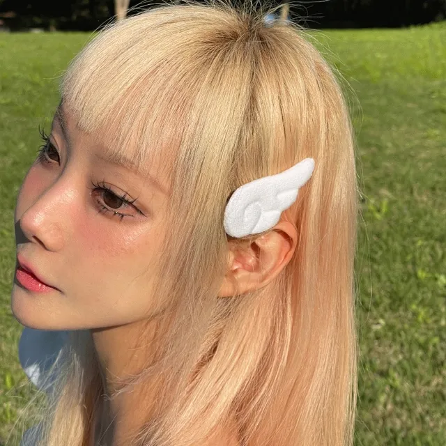 [팬싸템/2개세트] 퐁실퐁실 아기천사의 날개 집게 머리핀 (엔젤윙,천사날개핀,오타쿠,아이돌룩,서브컬쳐,하라주쿠패션,키치)