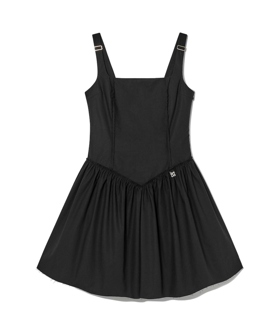 VENICE SHIRRING DRESS (BLACK)