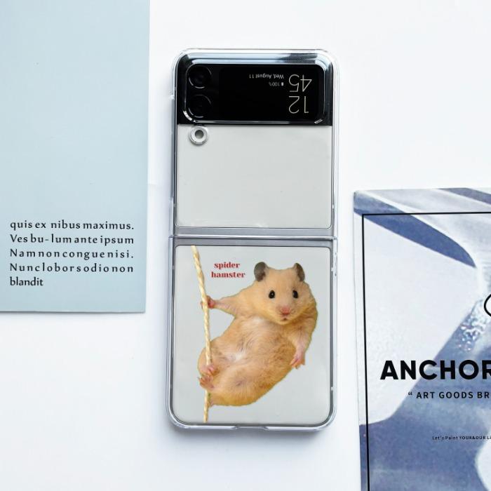 Z플립 클리어케이스 스파이더햄찌