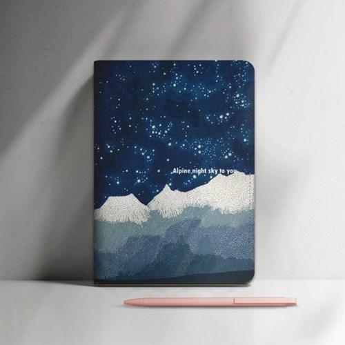 알프스의 밤하늘 찬H 레더커버 양장 사철 노트 다이어리 일기장
