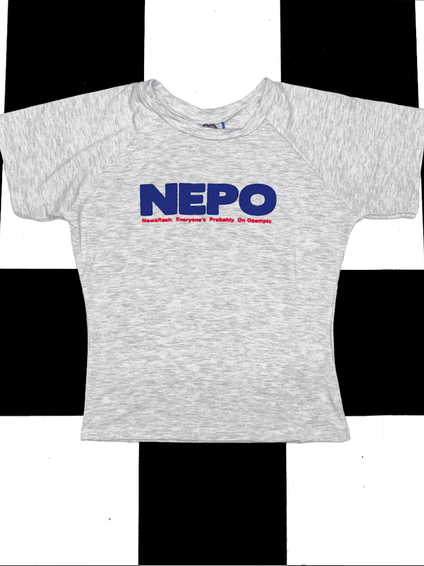 NEPO BABY TEE IN GREY