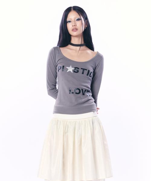 LOVE U-NECK TOP / MOCHA