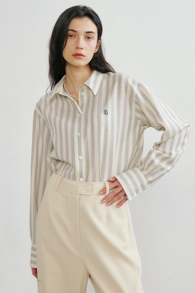 New tidy curve shirts Grey stripe