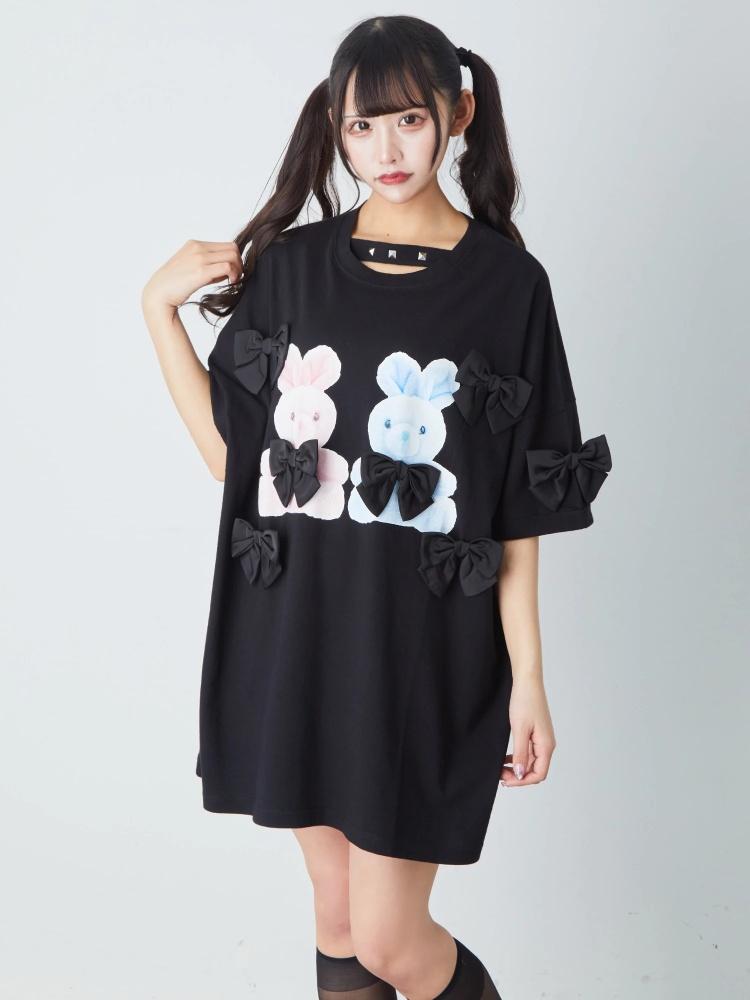 リボンがいっぱいプリントTe