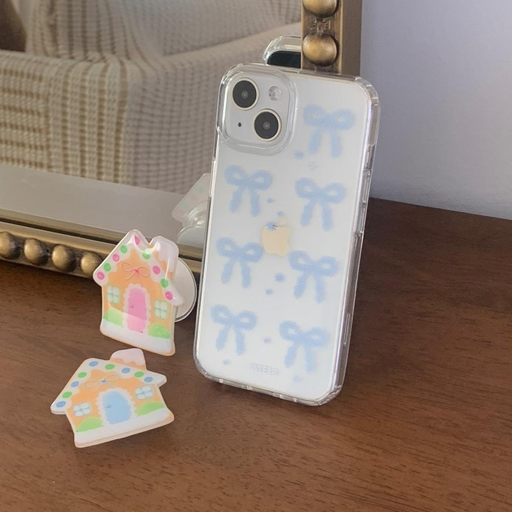 KNIT RIBBON CASE 니트 리본 젤리 하드 케이스 (갤럭시S24추가)