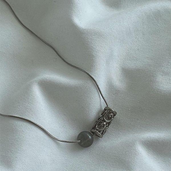 그린 베리 빈티지 바 목걸이