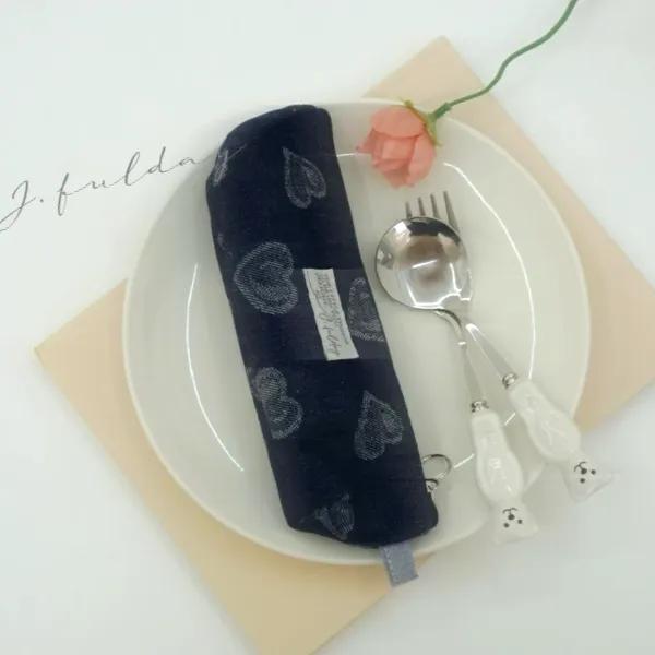 2size⋰⪩⪨ 러블리 데님 필통 handmade 리본필통 청필통