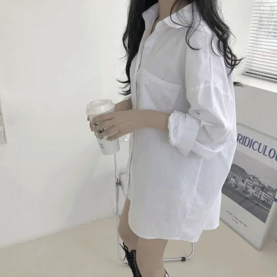 [주문폭주] 남친셔츠 오버핏 롱 남방 6colors
